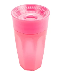 Bicchiere 360 ??senza beccuccio rosa senza manico 300ml
