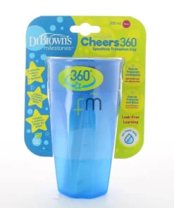Bicchiere 360 ??senza beccuccio blu senza manico 300 ml