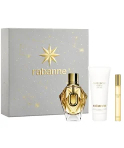 Rabanne Million Gold For Her Eau de Parfum Spray 90ml Set di 3 pezzi