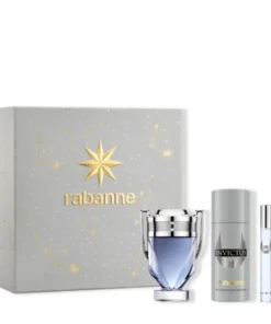 Rabanne Invictus Eau de Toilette Spray 100ml Set di 3 Pezzi