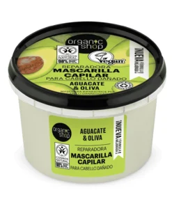 Maschera per capelli all'avocado Organic Shop per capelli danneggiati 250 ml
