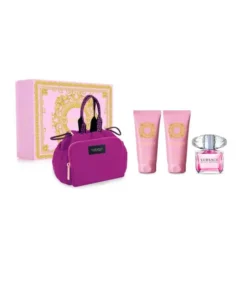 Versace Bright Crystal Eau De Toilette Spray 90 ml Set 4 Pezzi