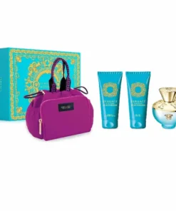 Versace Dylan Torquoise Eau de Toilette Spray 100ml Set di 4 pezzi