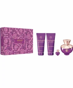 Versace Dylan Purple Eau de Parfum Spray 100ml Set di 4 pezzi
