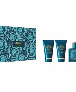 Versace Eros Eau de Toilette Spray 50ml Set di 3 pezzi