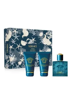 Versace Eros Eau de Toilette Spray 50ml Set di 3 pezzi