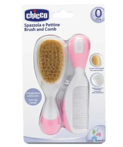 Spazzola e pettine Chicco Capelli Naturali Rosa 0m+