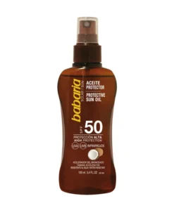 Babaria Olio solare protettivo SPF50 con olio di monoï di Tahiti 100 ml