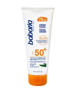 Babaria Crema Viso Spf50 Aloe Vera Resistente all'Acqua 75ml