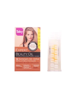 Fasce di cera depilatoria per il viso Taky Beauty Oil 12 pezzi