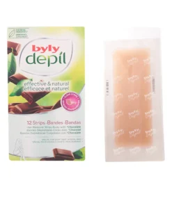Strisce depilatorie al cioccolato Byly Depil per il corpo con cioccolato, 12 unità