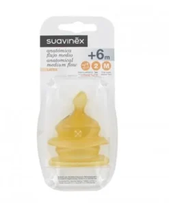 Tettarella anatomica in silicone a collo largo Suavinex taglia 2M 2 unità