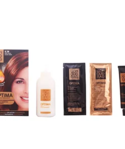 Llongueras Optima Tinta Permanente per Capelli Senza Ammoniaca 6.34 Biondo Dorato Scuro Rame