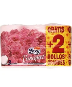 Carta igienica Foxy Bouquet Color 3 strati 4 + 2 rotoli