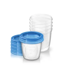 Contenitori Avent per latte materno 5 x 180 ml 5 coperchi