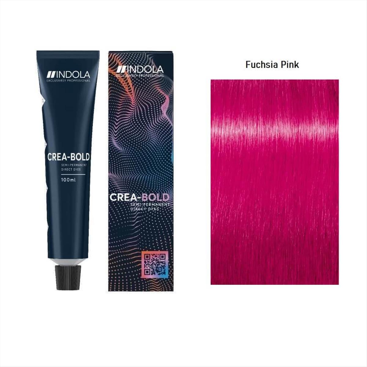 Indola Permanent Fantasy Hair Color Crea Bold Fuchsia Pink 100ml