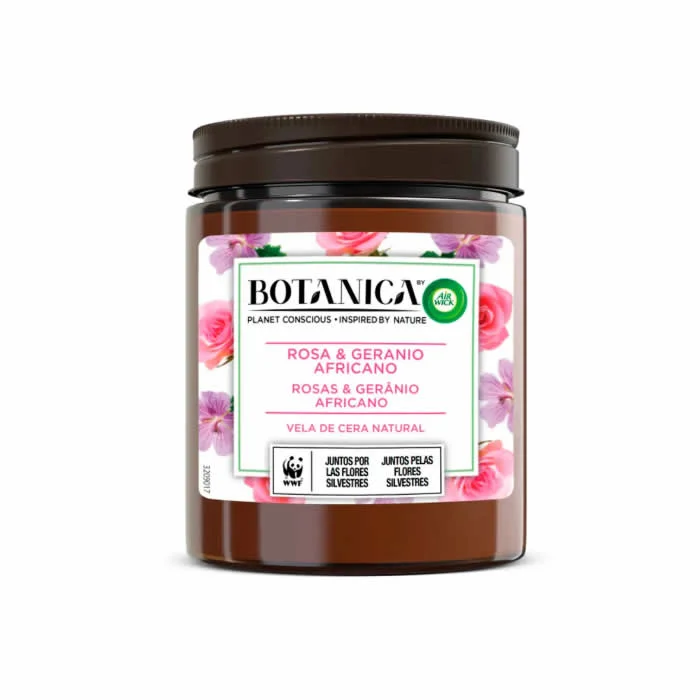 Air-Wick Botanica Vela Rosa y Geranio 205g
