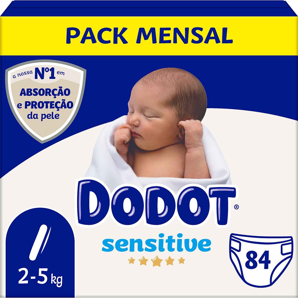 Pannolini Dodot Sensitive Newborn Taglia 1 2-5 Kg 84 Unità